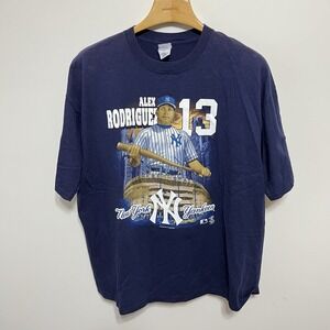 Vintage Alex Rodriguez New York Yankees Shirt Mens 2XL Navy MLB 2000s Baseball